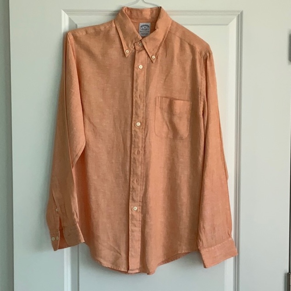 Brooks Brothers Orange Medium Button Down